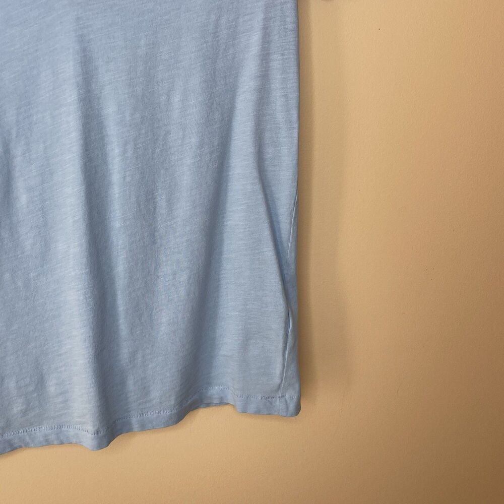 J.CREW T-Shirt Women XS Light Blue Slub Cotton V-Neck Tee NEW Slim-Fit H5967 - Picture 5 of 13